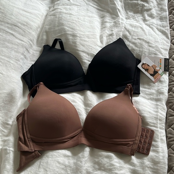 NWT Nursing Bras Brown and Black 2 pack 36B - Picture 1 of 3
